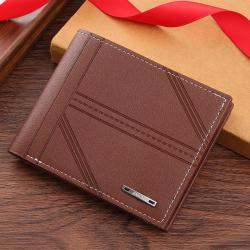 New men's wallet, short style money clip fashionable embossed soft leather wallet large capacity and multi-card slot wallet