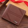 New men's wallet, short style money clip fashionable embossed soft leather wallet large capacity and multi-card slot wallet