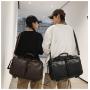 ZWY191 Daily Leisure Mountaineering Travel Luggage Backpack PU Vintage Fashion Large Shoulder Bag Men Women Outdoor Hiking Bag