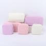 Keymay Stock Black Friday  4PCS Corduroy Makeup Pouch Cute Pink Beige Lilac Navy Travel Toiletry Bag Cheap Cosmetic Bags