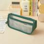 Gelory Custom School Student Simple Mesh Exam Stationery Bag Double Sided Transparent Pencil Bag