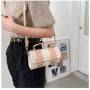 New Pu Fashion Women Bag Leisure High Texture Women's Handbag Solid Color Buckle Fashion Splicing Single Shoulder Messenger Bag