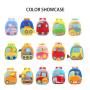 ZWY207 New Cartoon Engineering Truck Kids Plush Backpack Compact Cute Lightweight Baby Shoulder Bag Wholesale Dgger Backpack