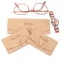 Custom Logo Printed Emboss Snap Button Microfiber Envelope Glasses Pouch Jewelry Watch Necklace Microfiber Bag