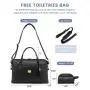 LOVEVOOK 2pcs/set Fashion Leather Travel Duffle Bag for Women Men Vintage Weekender Overnight Bag Gym Sports Bag with Wet Pocket