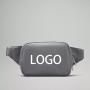 customized high quality nylon double zipper outdoor sport large capacity 2l everywhere belt bag with metal logo