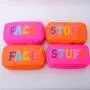 Stock XL Size Personalized Embroidery Letter Patch Customized Women Cosmetic Toiletry Gift Nylon Travel Cosmetic Bag