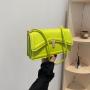 2024 New Lock Simple Fashion Large-Capacity Underarm Bag Portable Single Handle Square Tassel Candy Color Zipper Closure Chain