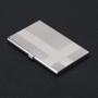 OEW114 Custom Logo Business Name Card Case Stainless Steel PU Leather Slim ID Card Holder For Office Gift Laser Printing