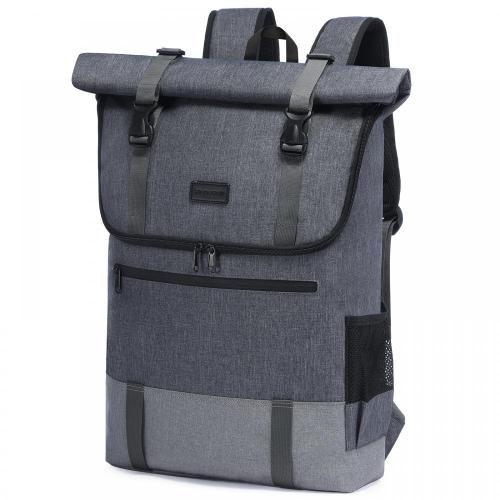 LOVEVOOK Rucksack for Men Women Large Waterproof Laptop Backpack for Work Travel 17 Inch Roll Top Backpack