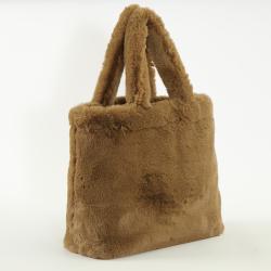 Custom Brown Winter Luxury Fashion Faux Rabbit Hobo Shoulder Bag Women Handbags Ladies Hand Bags