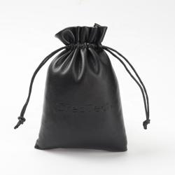 Popular High Quality Leather Pouch For Charger Super Soft Leather Gift Packaging Drawstring Bag