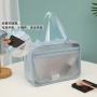 2024 custom logo Printing Carton Clear Pvc Wash Bag Toiletry Waterproof Plastic Travel Makeup Bag