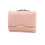 2024 New Arrival Retro Crocodile print PU Folding Small Wallet Cute Multi-card Short Coin Purse Driver's License Wallet for Girl carteras para mujer