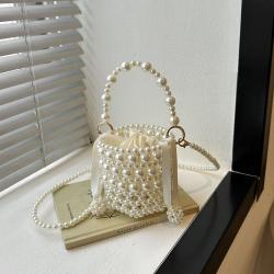 2024 New Woven Retro Beaded Single Shoulder Crossbody Bag