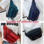 Gelory New Trendy Multi Function Waterproof Waist Bag Shoulder Pack Cross-body Chest Bag With Fashion 6 Zipper Pockets