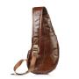 2024 Custom Vintage Genuine Leather Shoulder Chest Bag For Crossbody Men