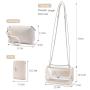 LOVEVOOK casual hot sale transparent bags women PVC clear shoulder crossbody bag summer purse card holder for ladies handbag set