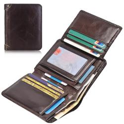 Short Ultra Thin Men Card Holder Wallet Genuine Leather Men Wallet Multifunctional Customs Wallet