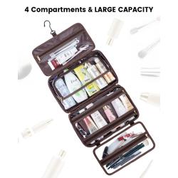 LOVEVOOK Custom Makeup Bag Pouch Canvas Cosmetics Toiletries Bag Large Capacity Partition Storage Waterproof Travel Toiletry Bag