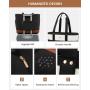 LOVEVOOK Lightweight fits 17 in Work Tote Bag Waterproof HandBag with Luggage Strap School Business Travel Laptop Bag for Women