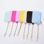 Keymay RTS Personalized Gift Chenille Letter Patches Cute Card Holder Small Nylon Coin Purses Card Wallet Keychain Coin P