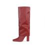 Botas Largas Fashion Design Fall Winter European And American Women Sleeve Boots Square Toe Block Heel Knee High Tube Boots