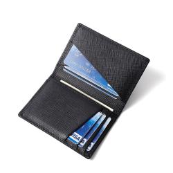 Wholesale Factory Bifold Card Holder Pu Leather Rfid Card Holder Business Thin Id Card Holder