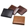 XL297 RFID Men's Genuine Leather Short Wallet Soft Comfortable Purse Gift Packaging Box Card Holders Accept Customized Logo