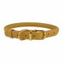 Premium Cowhide Rolled Leather Dog Collar Durable Round Rope Collars for Small Medium Large Dogs Puppy Cat