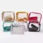 Keymay RTS Stock High Quality Pvc Clear Black Shoulder Bags Ladies Crossbody Bag Women Shoulder Clear Bag Stadium Approved