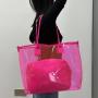 New No Moq Waterproof Transparent Nylon Zipper Bag Clear Pvc Tote Bag Shoulder Shopping Bag