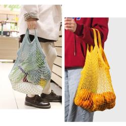 ZWY260 Wholesale Cotton Thread Woven Handheld Fruit Mesh Bag Women Fashion Outing Shoulder Shopping Bag Hot Sale Eco Storage Bag