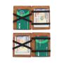 New style leather magic wallet rfid blocking slim money clip wallet elastic band magic wallet