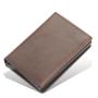 OEP005 Custom Smart Card Holder Aluminium Pop Up PU Leather Men Credit Card Holder RFID Wallet With Card Holder