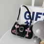 Hot Sale Dark Cross Design Women Underarm Bag Cool cross Style Handbag
