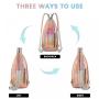 LOVEVOOK Custom Holographic Sling Bag Women Laser Reflective Sling Backpack Small Crossbody Bag Shoulder&Chest Daypack Unisex