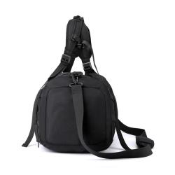 Large Capacity Waterproof Travel Duffle Gym Bag with Shoe Compartment Black Training Backpack