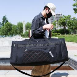 HR374 Oxford Foldable Portable Travel Bag Letter Minimalist Luggage Storage Bag Multifunctional Checked Crossbody Fitness Bag