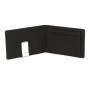 KHF070 2023 Hot RFID Cross Print PU Leather Credit Card Wallet Money Clip Korean Stitching Stainless Steel Creative Money Clip