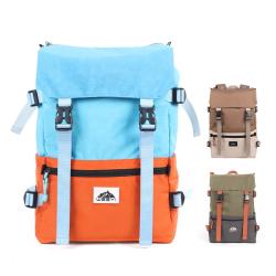 CHANGRONG Custom lightweight color block recycled polyester casual sports travel backpack