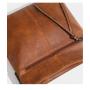 Factory directly sales high women small brown crossbody purse handbag custom retro faux pu leather shoulder bag 2024