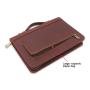 Wholesale Leather Portable Briefcase Business Office Portable A4 Folder Brown Large Capacity Document Bag