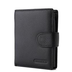 XL003 Men's Genuine Leather Short Wallet Soft Comfortable Purse Triple Folding Slim Metal Card Holders Accept Customized Logo