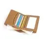 Custom eco leather bifold wallet premium vegetable tanned leather men's wallet