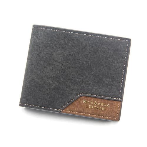 ZR005 English-style Hinge Gilded Printing Men's Purse Short Frosted Multi-card Large Capacity Lightweight Convenient Clip Bag