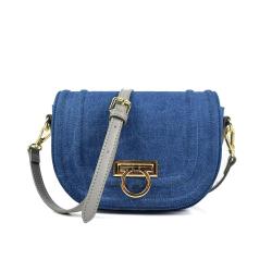 Wholesale Pu Leather Classic  Luxury Fashion Brands Purse Women Denim Bag  Ladies Handbag Shoulder Bag Cross Body Saddle Bag
