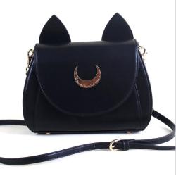 Sailor Moon designer cute leather shoulder bag custom Ita bag Lolita cat ears crossbody bag for women