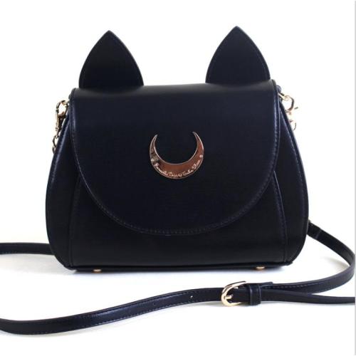 Sailor Moon designer cute leather shoulder bag custom Ita bag Lolita cat ears crossbody bag for women