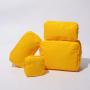 Stock Yellow S M L XL 4 Pieces No MOQ Nylon Travel Accessories Cosmetics Pouches Multi function Make Up Beauty Case Bag